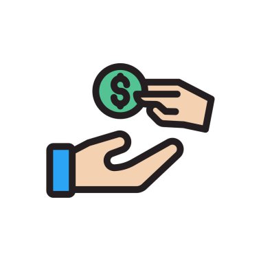 Web sitesi tasarımı ve masaüstü zarfları için para simgesi, geliştirme. Premium simgesi.