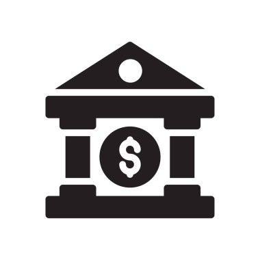 Web sitesi tasarımı ve masaüstü zarfları için banka simgesi, geliştirme. Premium simgesi.