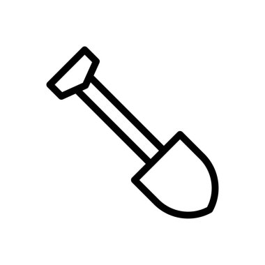 Web sitesi tasarımı ve masaüstü zarfları için kürek simgesi, geliştirme. Premium simgesi.