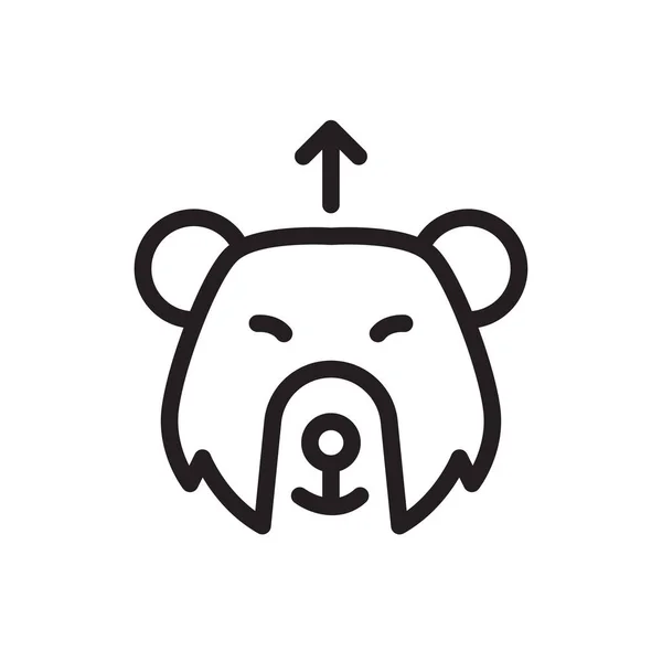 Bearish Icoon Voor Website Design Desktop Envelopment Ontwikkeling Premium Pictogram — Stockvector