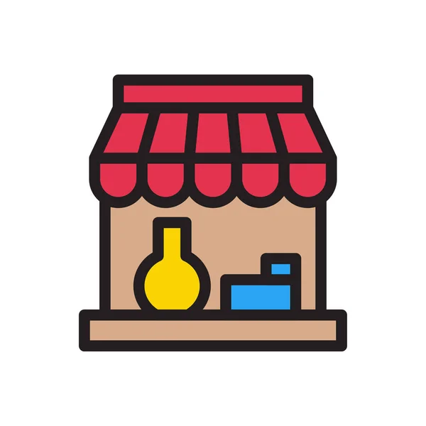 Icono Tienda Para Diseño Del Sitio Web Sobre Escritorio Desarrollo — Vector de stock