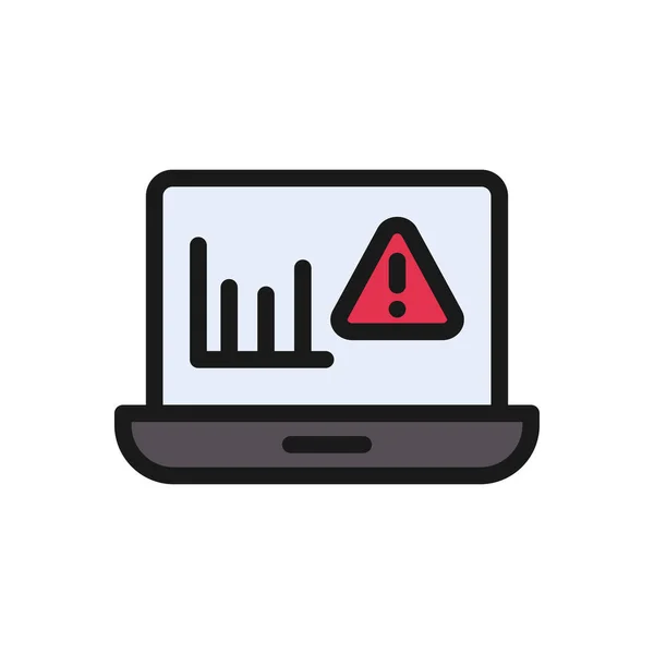 Warning Icon Website Design Desktop Envelopment Development Premium Icon — Stock Vector