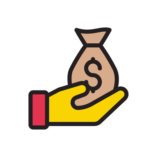 Dólar Icono Para Diseño Del Sitio Web Sobre Escritorio Desarrollo — Vector de stock