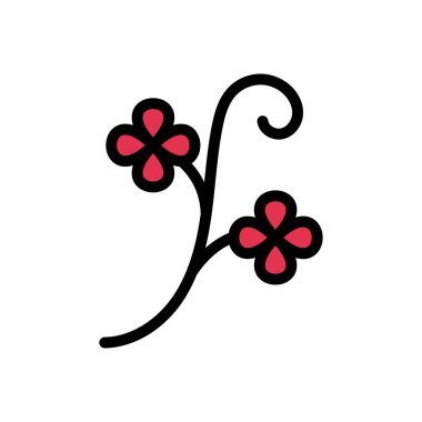 Web sitesi tasarımı ve masaüstü zarfları için çiçek simgesi, geliştirme. Premium simgesi.