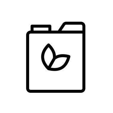 Web sitesi tasarımı ve masaüstü zarfları için biyoyakıt ikonu, geliştirme. Premium paketi.