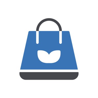 Web sitesi tasarımı ve masaüstü zarfları için eko çanta simgesi, geliştirme. Premium paketi.