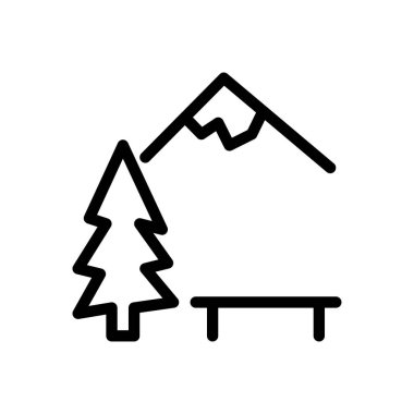 Web sitesi tasarımı ve masaüstü zarfları için dağ simgesi, geliştirme. premium paket.