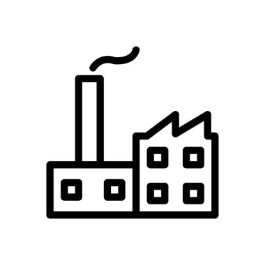 Web sitesi tasarımı ve masaüstü zarfları için fabrika simgesi, geliştirme. premium paket.