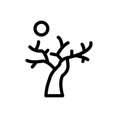 Web sitesi tasarımı ve masaüstü kaplaması için ağaç güneş simgesi, geliştirme. Premium paketi.