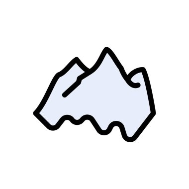 Web sitesi tasarımı ve masaüstü zarfları için dağ simgesi, geliştirme. premium paket.