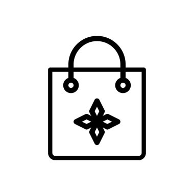 Web sitesi tasarımı ve masaüstü zarfları için alışveriş poşeti simgesi, geliştirme. Premium paketi.