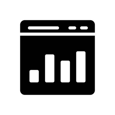 Web sayfası grafiği Glyphs vektör simgesi