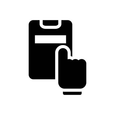 Mobil Glyphs vektör simgesine tıklayın