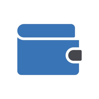 Cüzdan Glphs renk vektörü simgesi