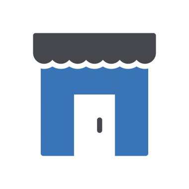 dükkan Glphs renk vektörü simgesi