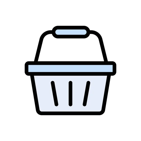 Basket Icon Website Design Desktop Envelopment Development Premium Icon — Stock Vector
