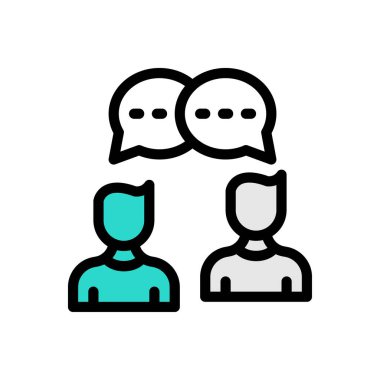 Web sitesi tasarımı ve masaüstü zarfları için tartışma simgesi, geliştirme. premium paket