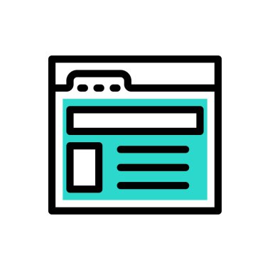 Web sitesi tasarımı ve masaüstü zarfları için tarayıcı simgesi, geliştirme. premium paket