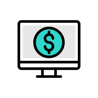 Web sitesi tasarımı ve masaüstü zarfları için ödeme simgesi, geliştirme. premium paket