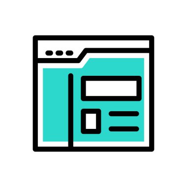 Web sitesi tasarımı ve masaüstü zarfları için tarayıcı simgesi, geliştirme. premium paket