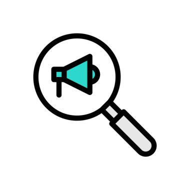 Web sitesi tasarımı ve masaüstü zarfları için arama simgesi, geliştirme. premium paket