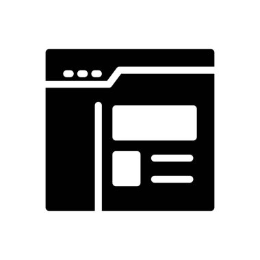 Web sitesi tasarımı ve masaüstü zarfları için tarayıcı simgesi, geliştirme. premium paket