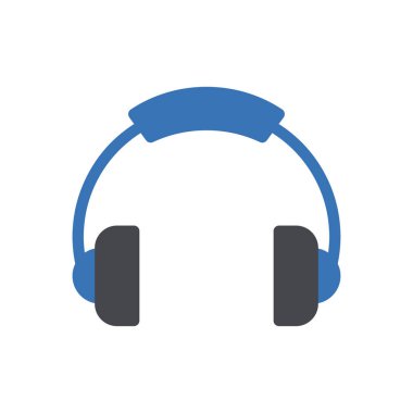 Web sitesi tasarımı ve masaüstü zarfları için kulaklık simgesi, geliştirme. premium paket