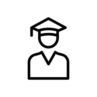 Web sitesi tasarımı ve masaüstü zarfları için öğrenci simgesi, geliştirme. premium paket