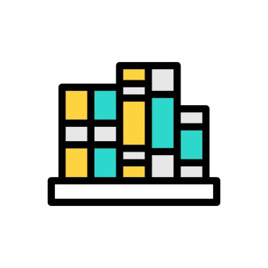 Web sitesi tasarımı ve masaüstü zarfları için kitaplık simgesi, geliştirme. premium paket