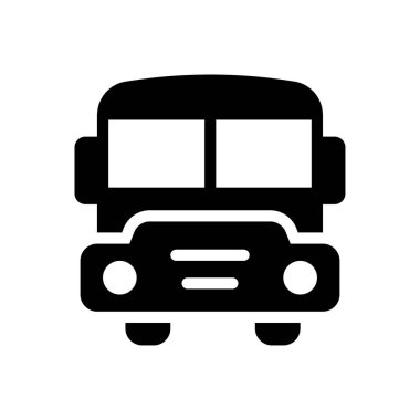 site tasarımı ve masaüstü zarfları için bus simgesi, geliştirme. premium paket