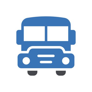 site tasarımı ve masaüstü zarfları için bus simgesi, geliştirme. premium paket