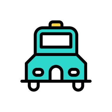 Web sitesi tasarımı ve masaüstü zarfları için taksi simgesi, geliştirme. premium paket