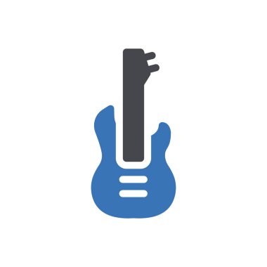 gitar simgesi web sitesi tasarımı ve masaüstü zarfları için, geliştirme. premium paket