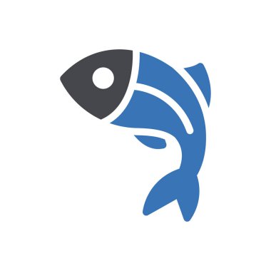 Web sitesi tasarımı ve masaüstü zarfları için balık simgesi geliştirme. premium paket