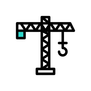 Web sitesi tasarımı ve masaüstü zarfları için vinç simgesi, geliştirme. premium paket