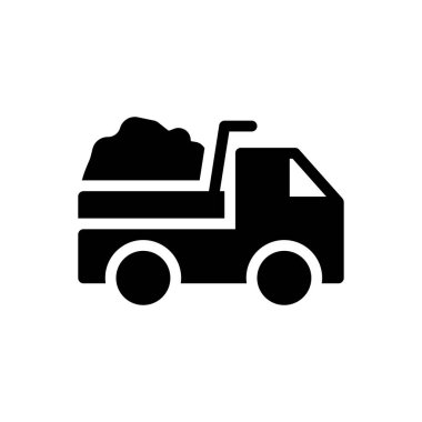 Web sitesi tasarımı ve masaüstü zarfları için kamyon simgesi, geliştirme. premium paket.