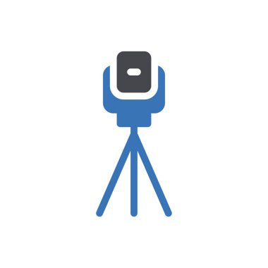 Web sitesi tasarımı ve masaüstü zarfları için tripod simgesi, geliştirme. premium paket.