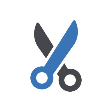 Web sitesi tasarımı ve masaüstü zarfları için makas simgesi, geliştirme. premium paket.