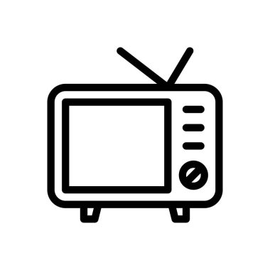 İnternet sitesi tasarımı ve masaüstü zarfları için televizyon simgesi, geliştirme. premium paket.