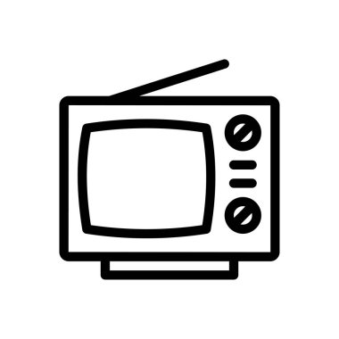 İnternet sitesi tasarımı ve masaüstü zarfları için televizyon simgesi, geliştirme. premium paket.