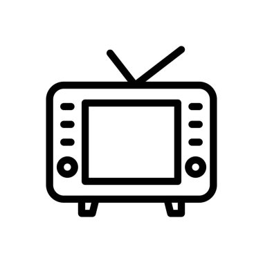 İnternet sitesi tasarımı ve masaüstü zarfları için televizyon simgesi, geliştirme. premium paket.