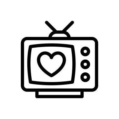 İnternet sitesi tasarımı ve masaüstü zarfları için televizyon simgesi, geliştirme. premium paket.