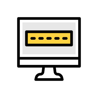 Web sitesi tasarımı ve masaüstü zarfları için ekran simgesi, geliştirme. premium paket.