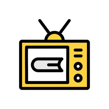 İnternet sitesi tasarımı ve masaüstü zarfları için televizyon simgesi, geliştirme. premium paket.