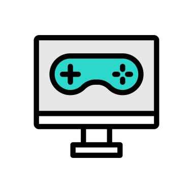 Web sitesi tasarımı ve masaüstü zarfları için video simgesi, geliştirme. premium paket.