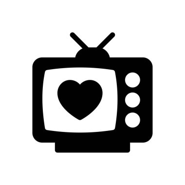 İnternet sitesi tasarımı ve masaüstü zarfları için televizyon simgesi, geliştirme. premium paket.