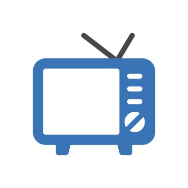 İnternet sitesi tasarımı ve masaüstü zarfları için televizyon simgesi, geliştirme. premium paket.