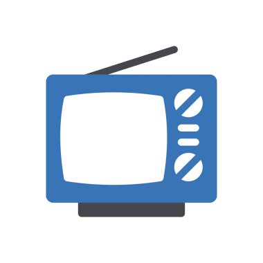 İnternet sitesi tasarımı ve masaüstü zarfları için televizyon simgesi, geliştirme. premium paket.