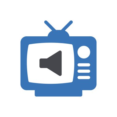 İnternet sitesi tasarımı ve masaüstü zarfları için televizyon simgesi, geliştirme. premium paket.