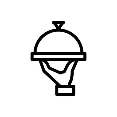 Web sitesi tasarımı ve masaüstü zarfları için garson simgesi, geliştirme. premium paket.